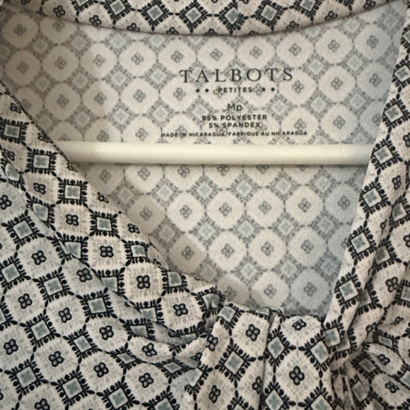 Talbots Patterned Sleeveless Blouse - Picture 4 of 4